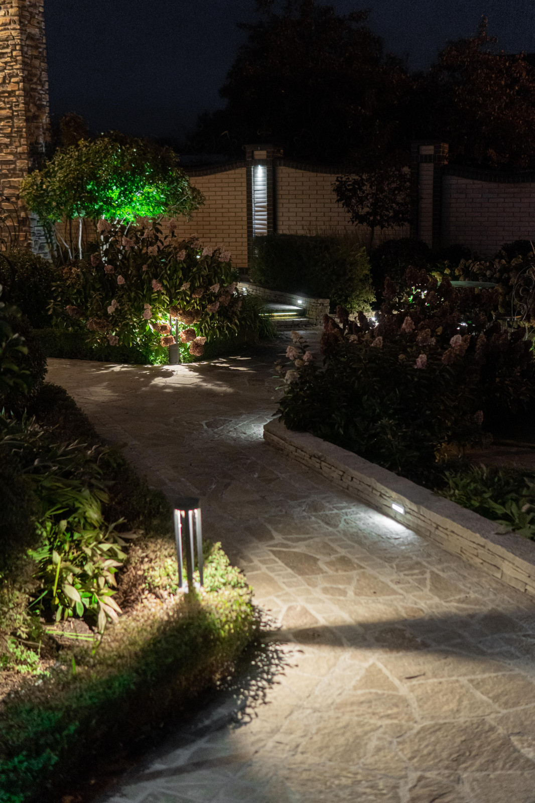 Ночная подсветка сада