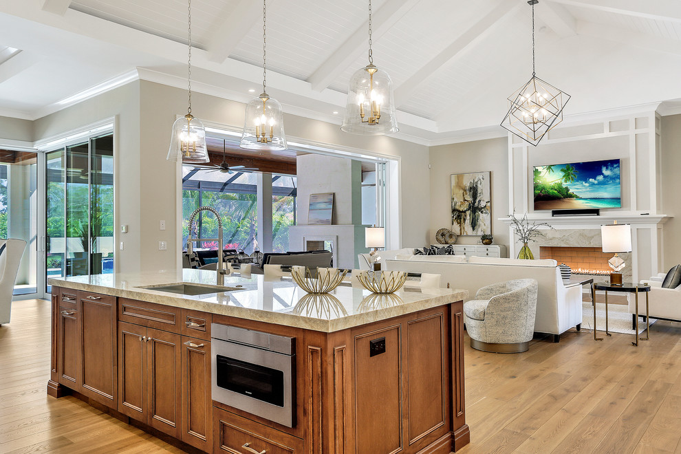 Kitchen - transitional kitchen idea in Miami
