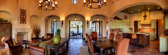 Spanish Hacienda - Mediterranean - Living Room - Austin ...
