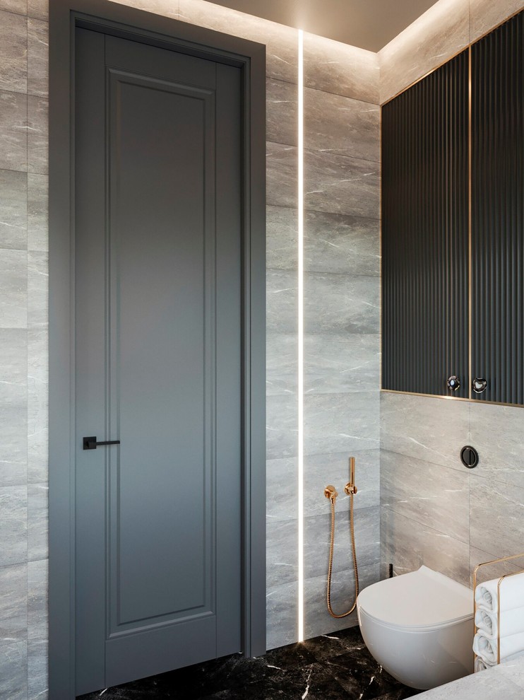 Дизайн - проект ванной комнаты с окном . Казань , 2019