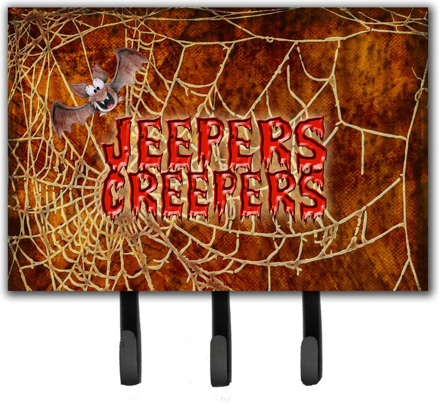 Jeepers Creepers With Bat and Spider  Halloween Leash/Key Holder