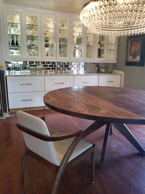 Kitchen Remodel 74 Round Black Walnut Table Etc Retro Kitchen Denver By Km Designs Llc