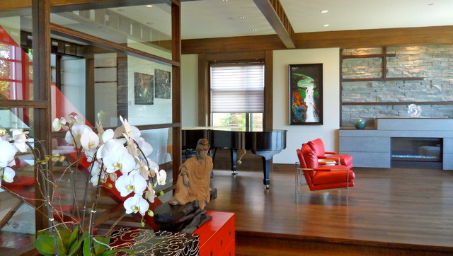Point Grey View home contemporary-vardagsrum