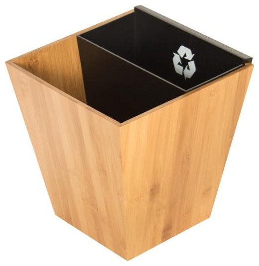 Dual Waste and Recycle Bin Transitional Wastebaskets by Great