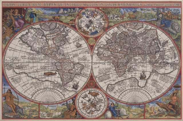 Wall Map of Wonder Stretched Wall Tapestry - Contemporary - Tapestries - by Edelvey Inc.  Houzz