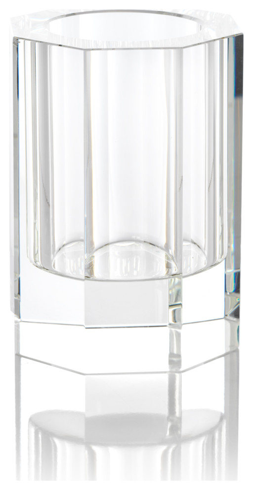 Edita Octagonal Crystal Glass Vase