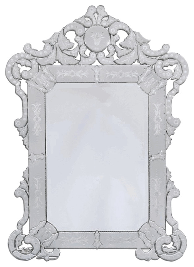 Margaux Antique Handmade Arch / Crowned Top Wall Mirror 33"x46