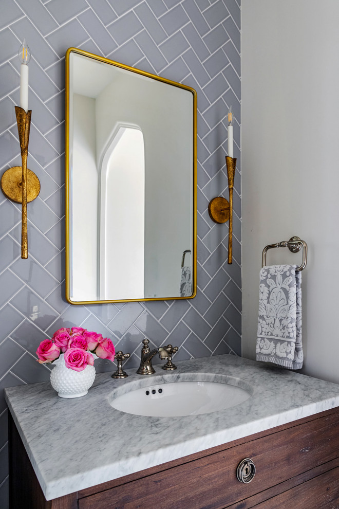 Fair Oaks Project French Country Powder Room Indianapolis by