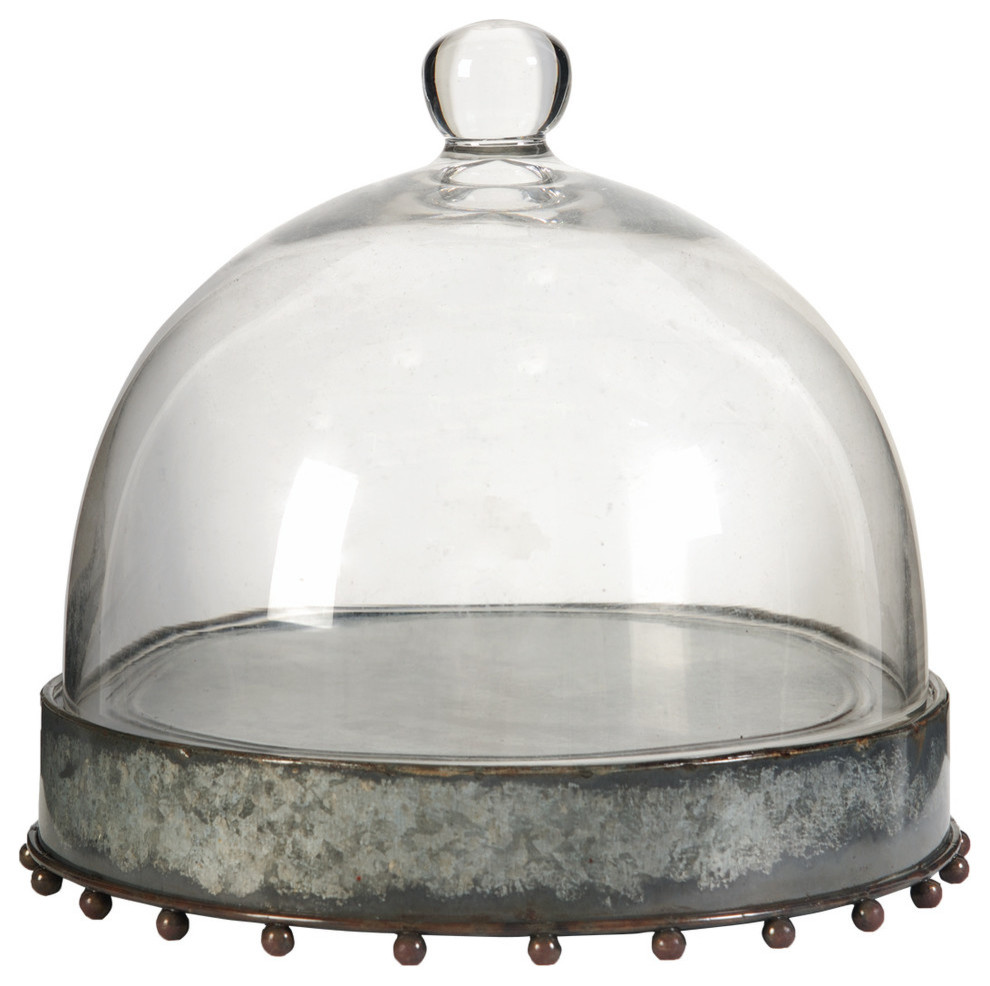 Glass Cloche Dome With Stand Base Farmhouse Dessert And Cake Stands