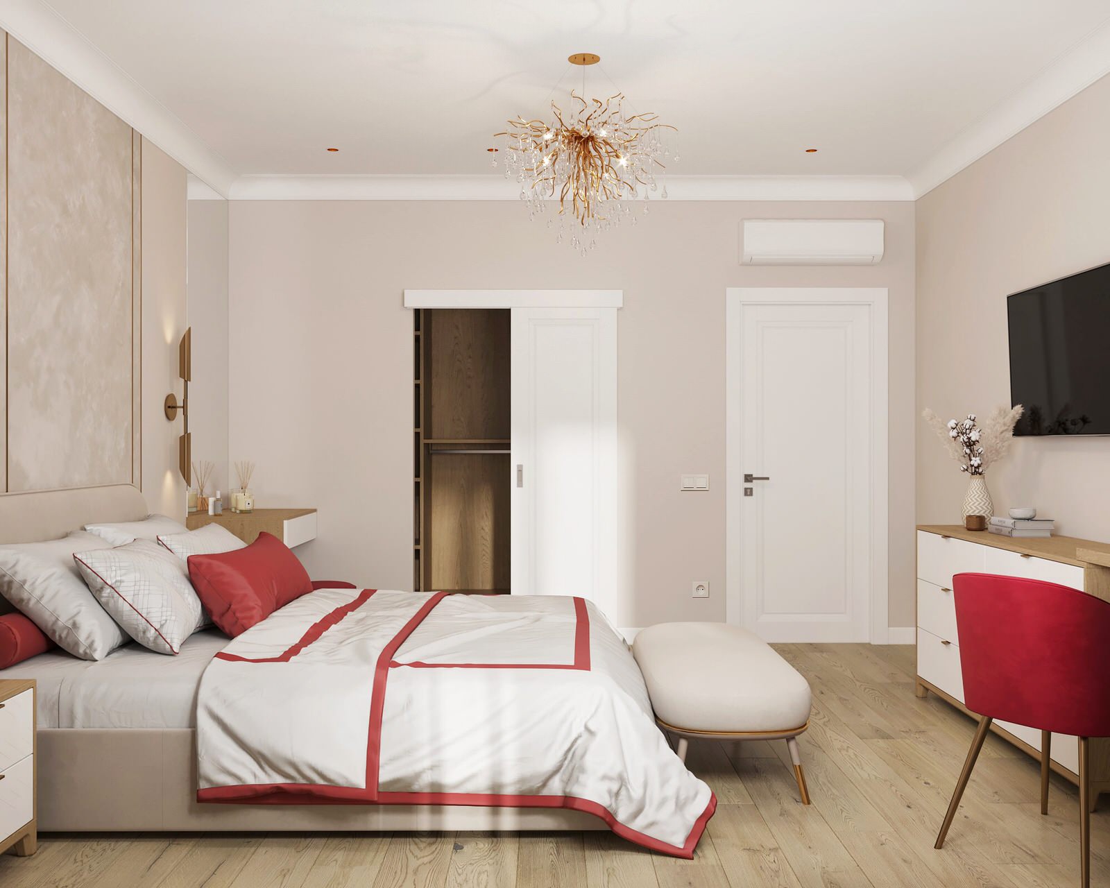 Трехкомнатная квартира в Комунарке.