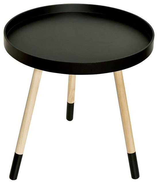 Welland Round Coffee Tray Table, Black