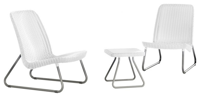 Keter Rio Patio Furniture Set Contemporary Outdoor Dining Sets Keter Rio Patio Furniture Set White