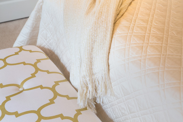 Master Bedroom Custom Bedding transitional-bedroom