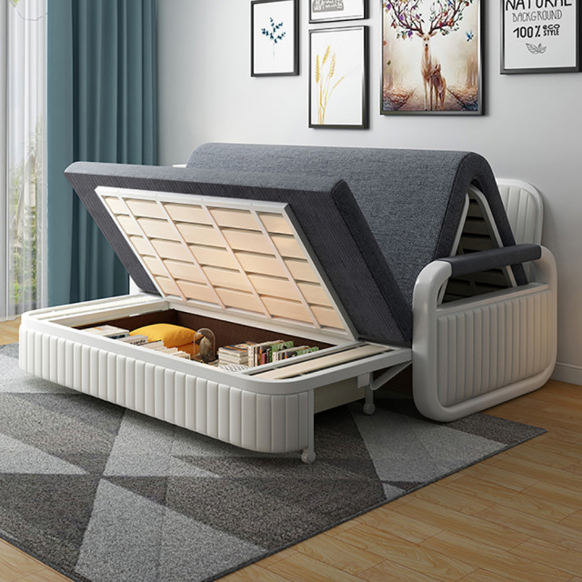 Modern Convertible Sleeper Sofa Bed Cotton & Linen Upholstery with ...