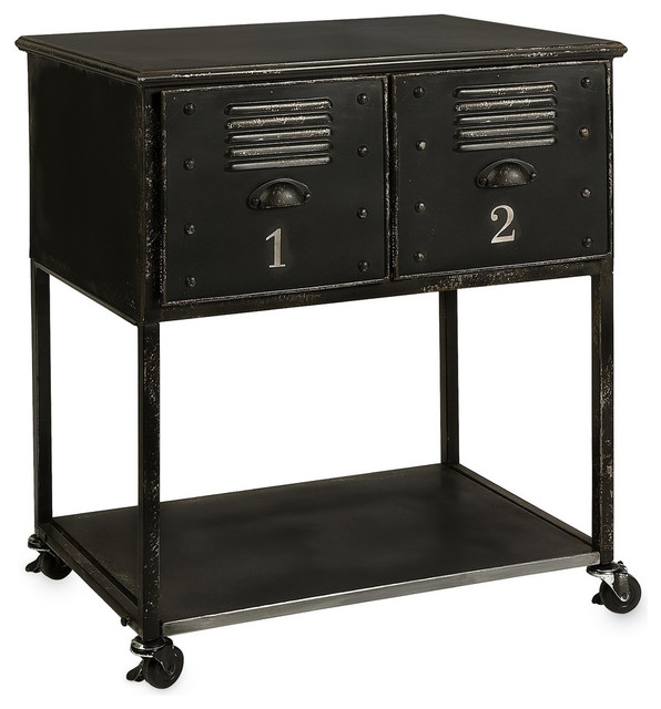 Alastor Rolling Cart Table 2 Drawer Industrial Utility Carts