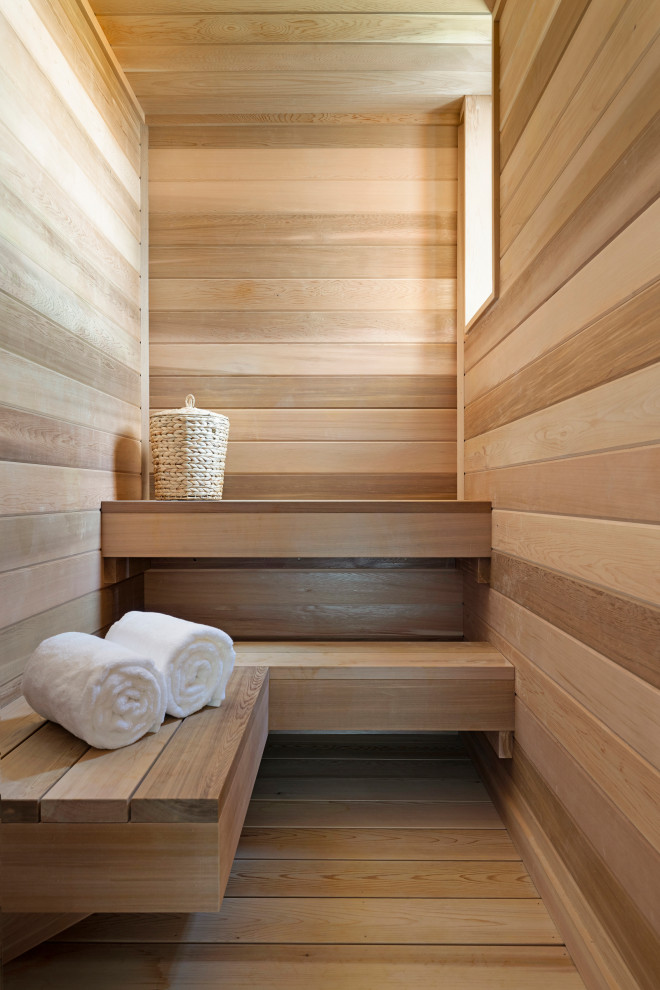 Example of a transitional home design design in Minneapolis