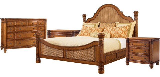 Tommy Bahama Home Island Estate Round Hill 4 Piece Bedroom Set 1 California Kin