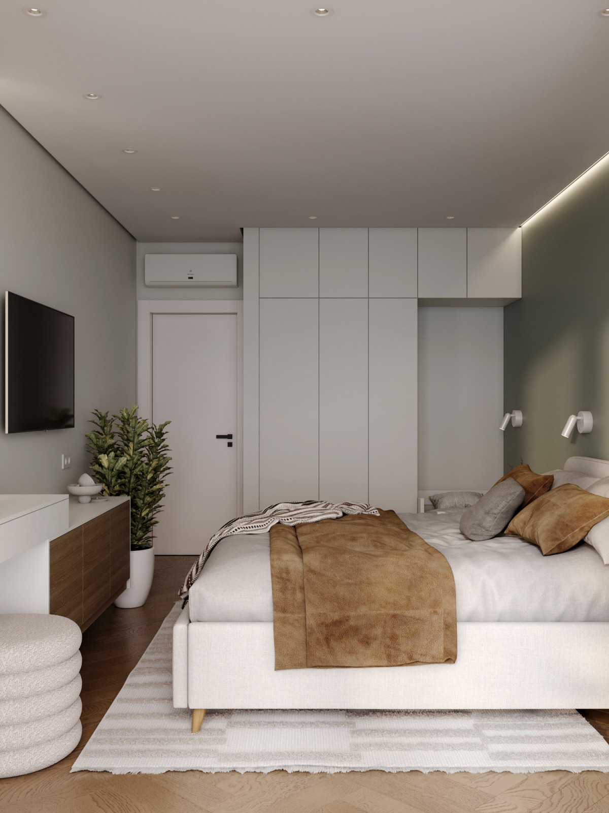 Трехкомнатная квартира в городе Дубнаа