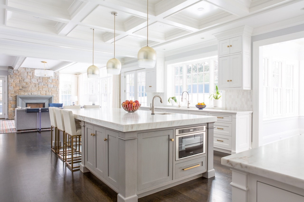 Transitional kitchen photo in Boston