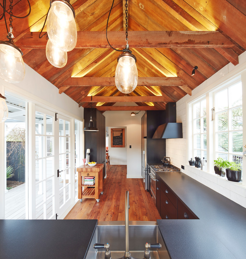 Design ideas for a transitional kitchen in Christchurch.