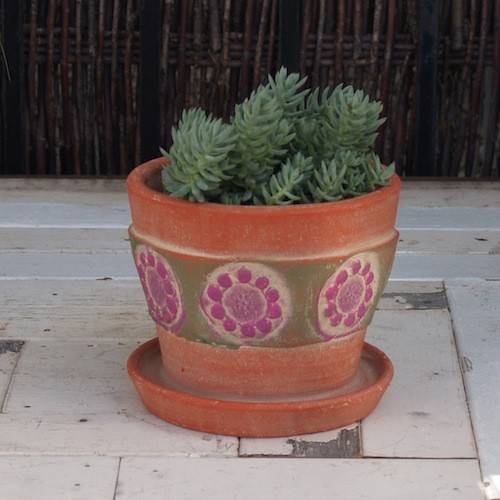 Floret Pot -Orange in Terracotta Pots
