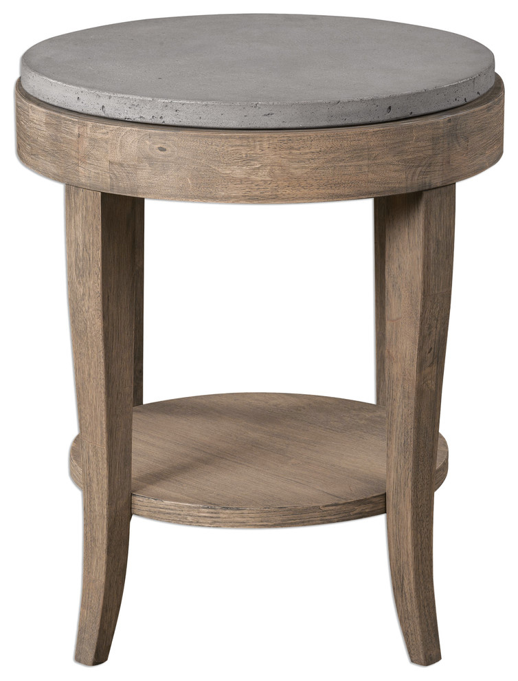 Uttermost Deka Round Accent Table Industrial Side Tables And End