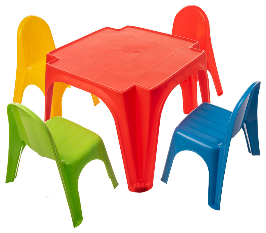 Childrens Table and Chair Set By Starplast Plastic Sets Fast Free Delivery 