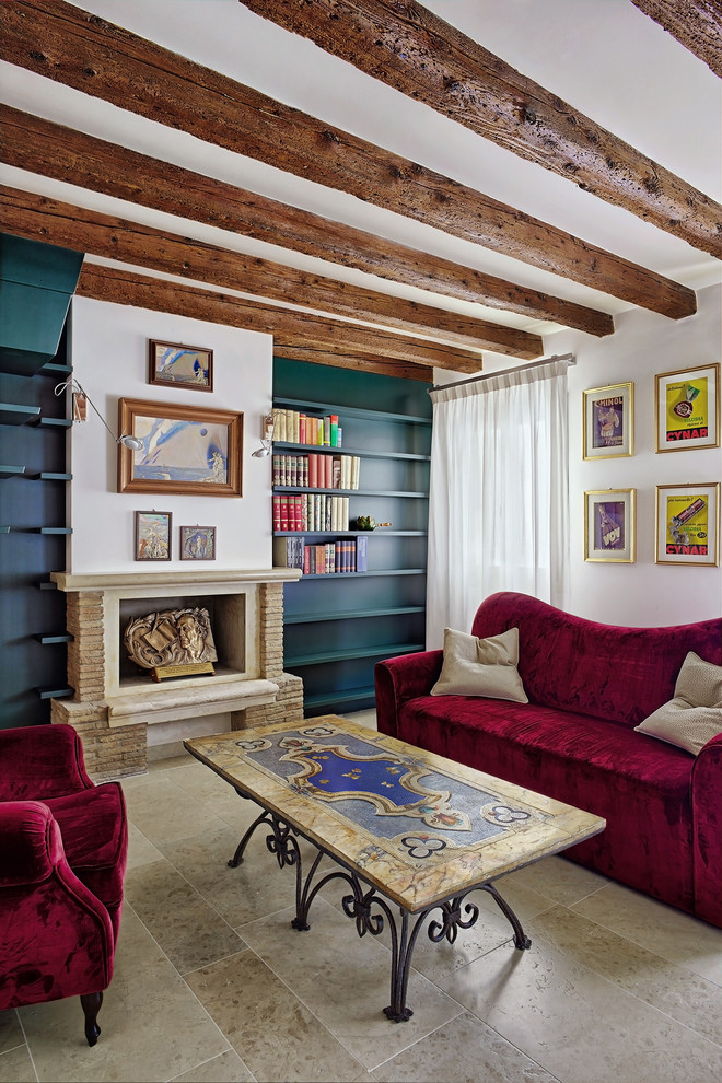 Photo of an eclectic family room in Venice.