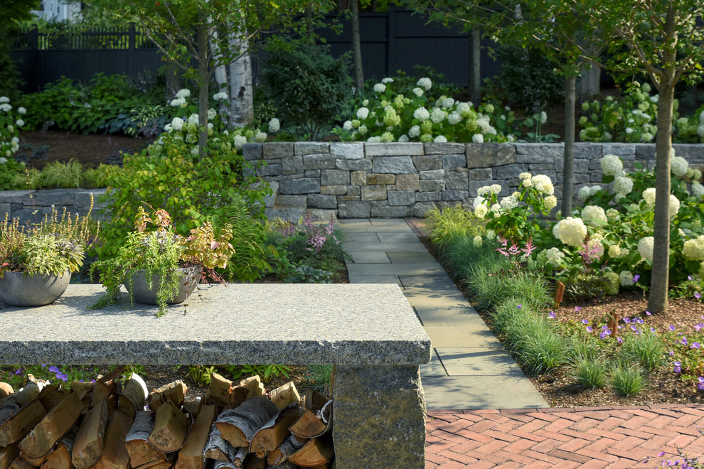 Design ideas for a traditional garden in Boston.
