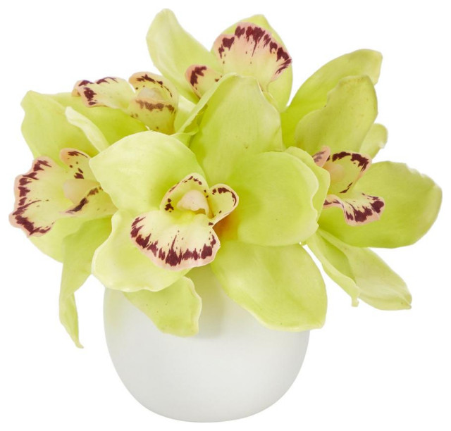 Nearly Natural 10 Hydrangea Artificial Arrangement in Glass Vase