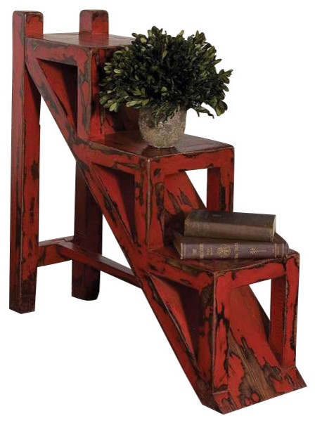 Uttermost Asher Red Stepped Accent Table