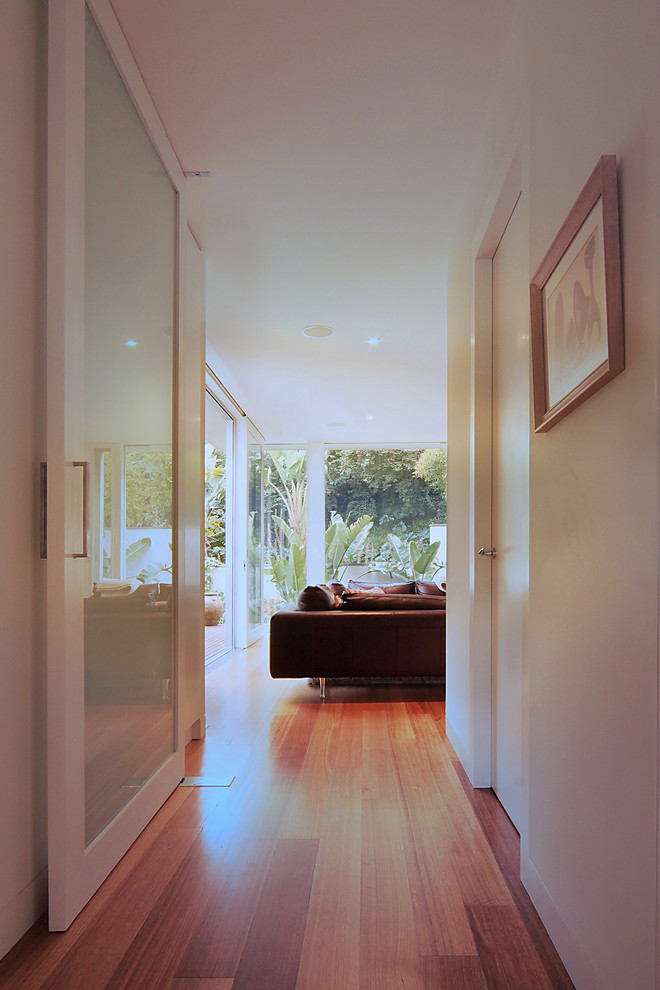 Contemporary hallway in Melbourne.