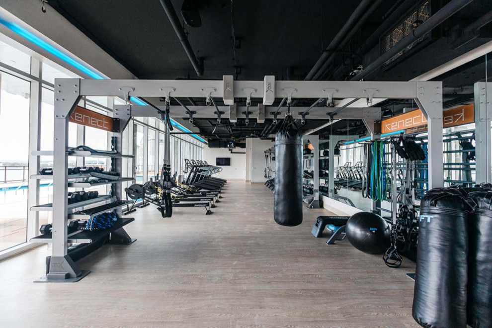 This is an example of a modern home gym in Nashville.