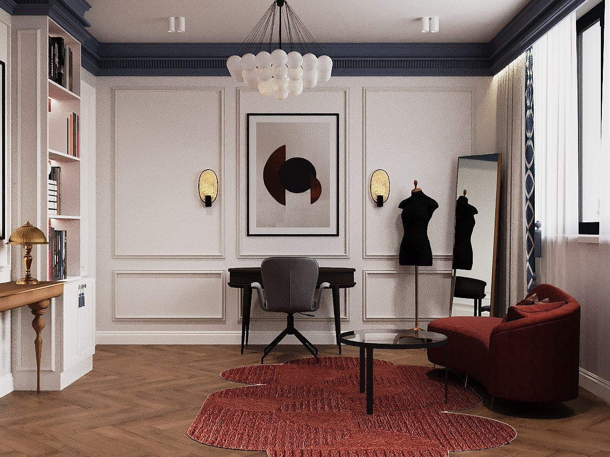 Дизайн интерьера дома в стиле Нео-классика с элементами дизайнерских решений