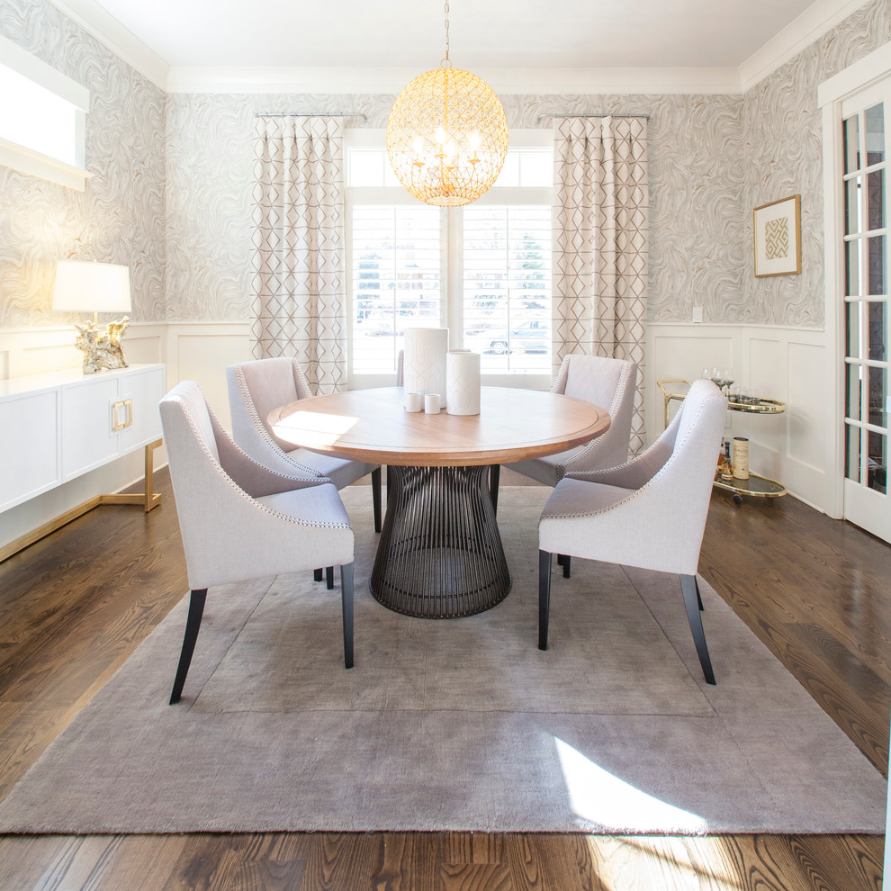 Inspiration for a transitional dining room in Charlotte.