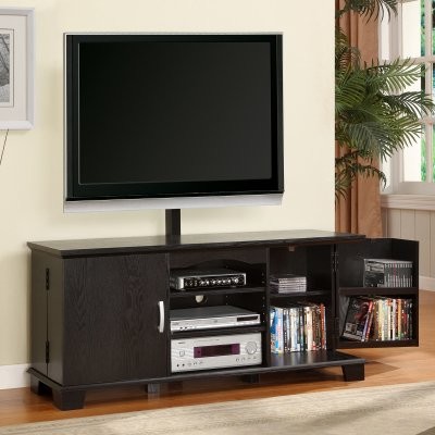 Walker Edison 60-in. Wood TV Console with Mount - Black