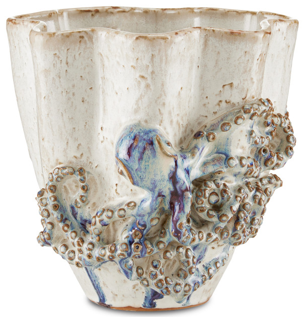 Octopus Small Vase Beach Style Vases by The Lighthouse Houzz