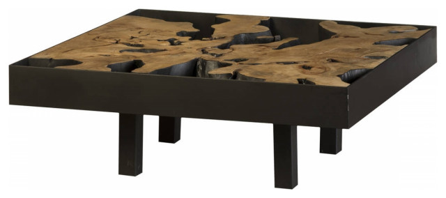 Form Solid Exotic Wood Glass, Free Form Wooden Coffee Tables