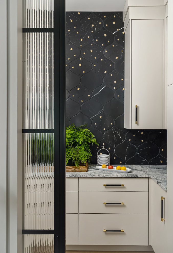 Example of a trendy home design design in Philadelphia