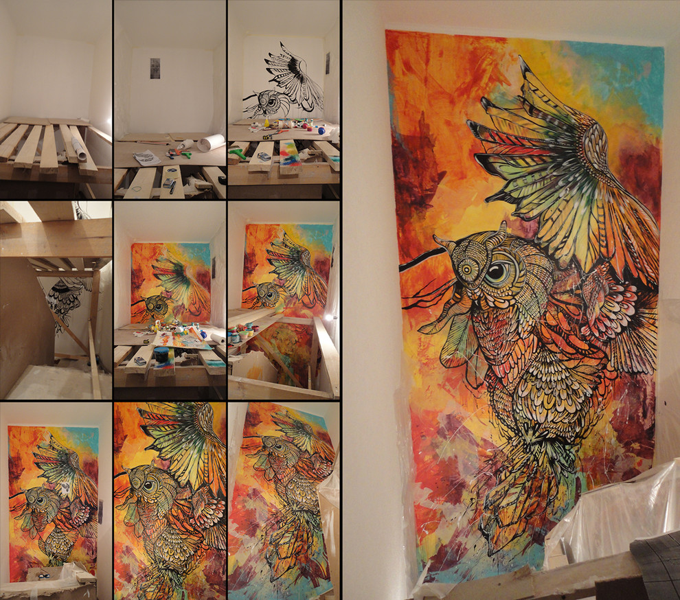 THE MAGIC OWL. WALLPAINTING PROJECT