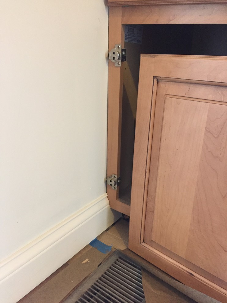 kitchen doors not fitting due to trim