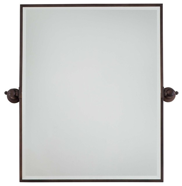 Minka Lavery Xl Rectangle Mirror Beveled Dark Brushed Bronze (Plated