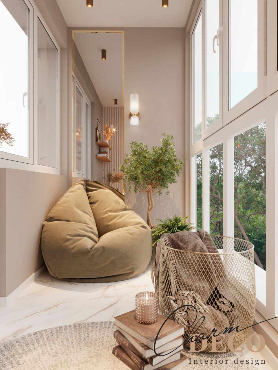 Балкон с современном стиле