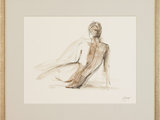 Gestural Figure Studies Framed Giclee Print - Contemporary