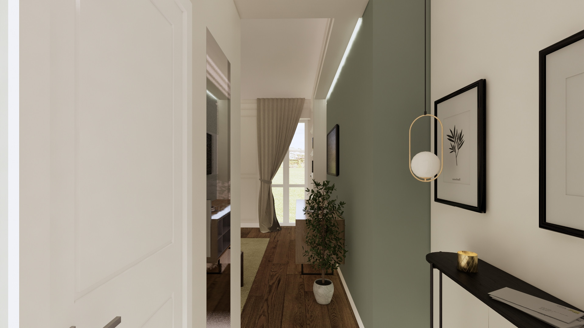 VIA GIOLITTI | Render corridoio