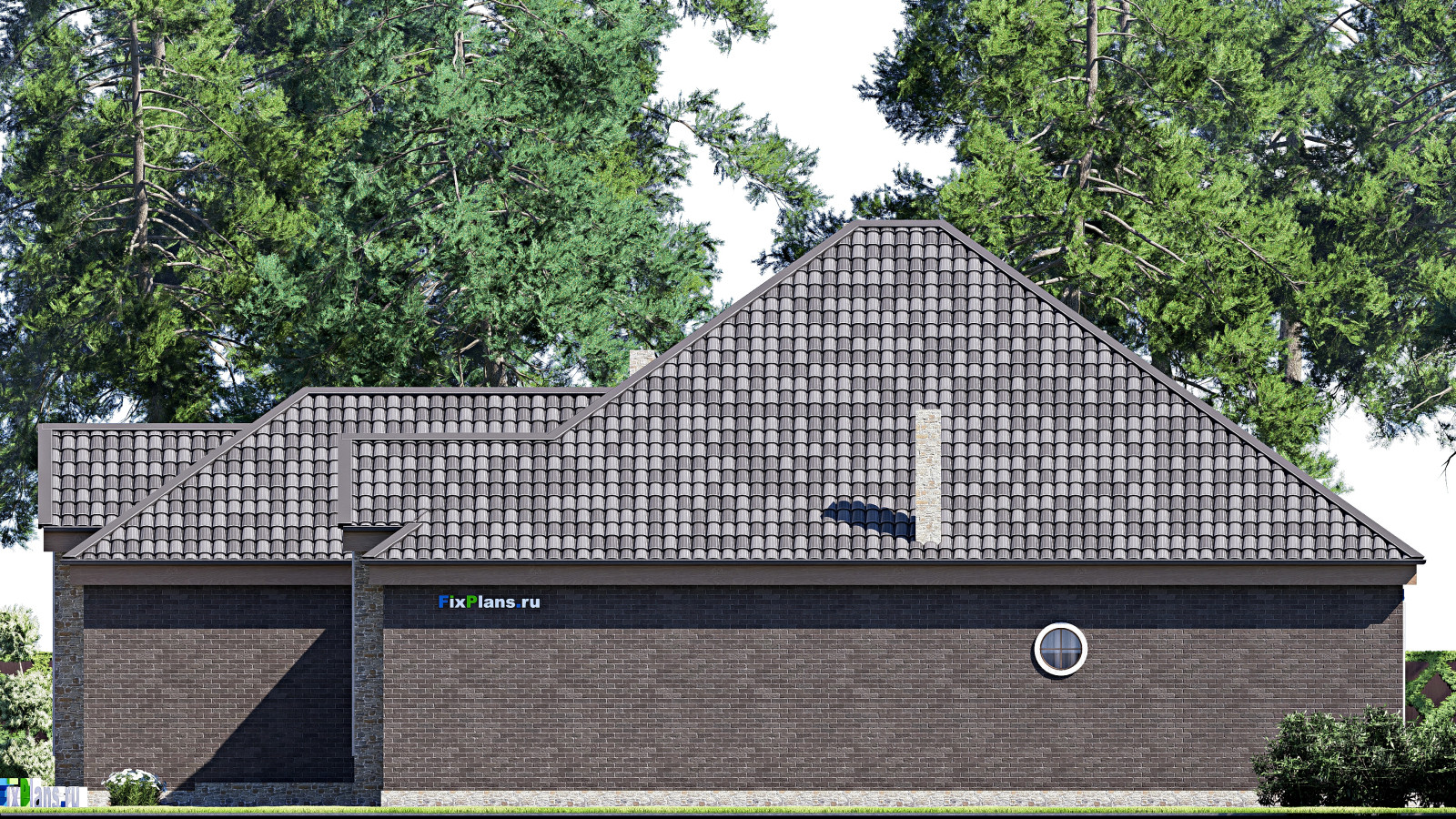 Проект одноэтажного дома 21х20м S257м2 F-17171