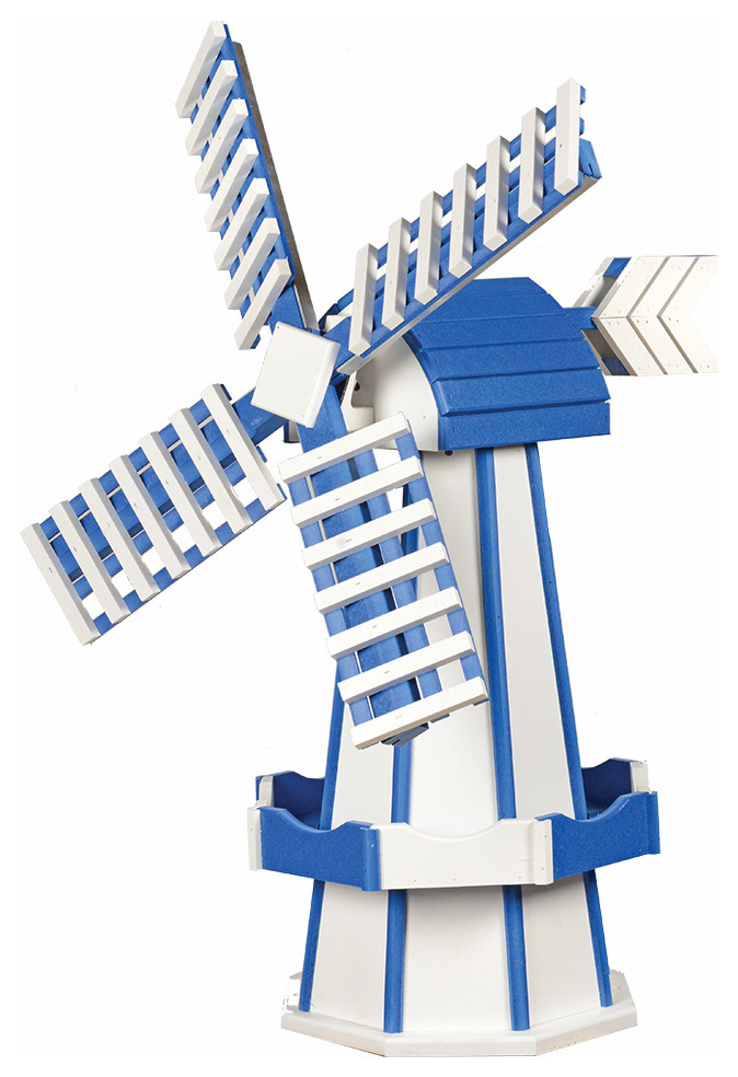 Poly Windmill, White & Bright Blue, Medium