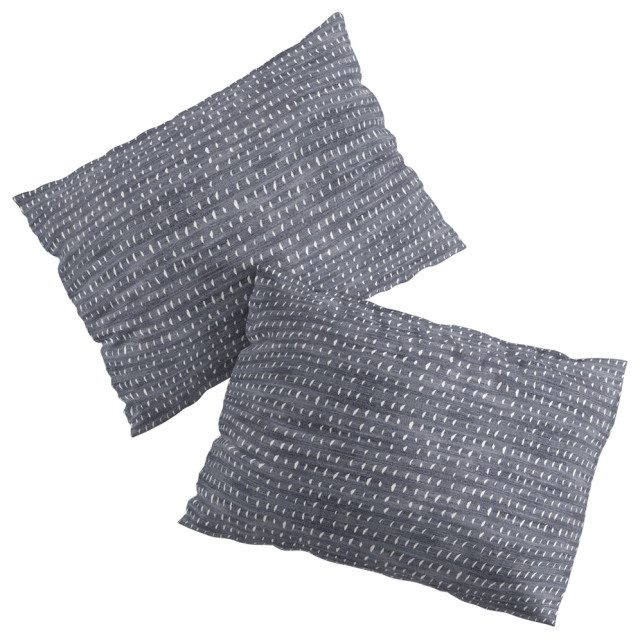 Deny Designs Holli Zollinger Denim Rain Light Pillow Shams, Set of 2
