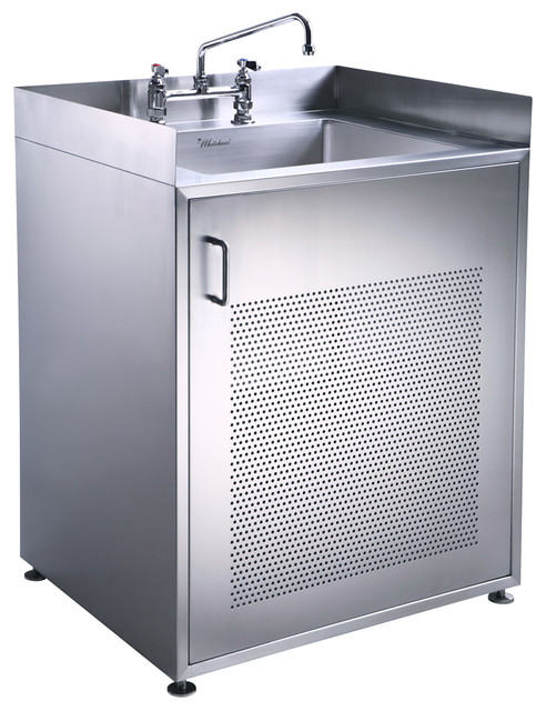 stainless steel laundry sink with cabinet