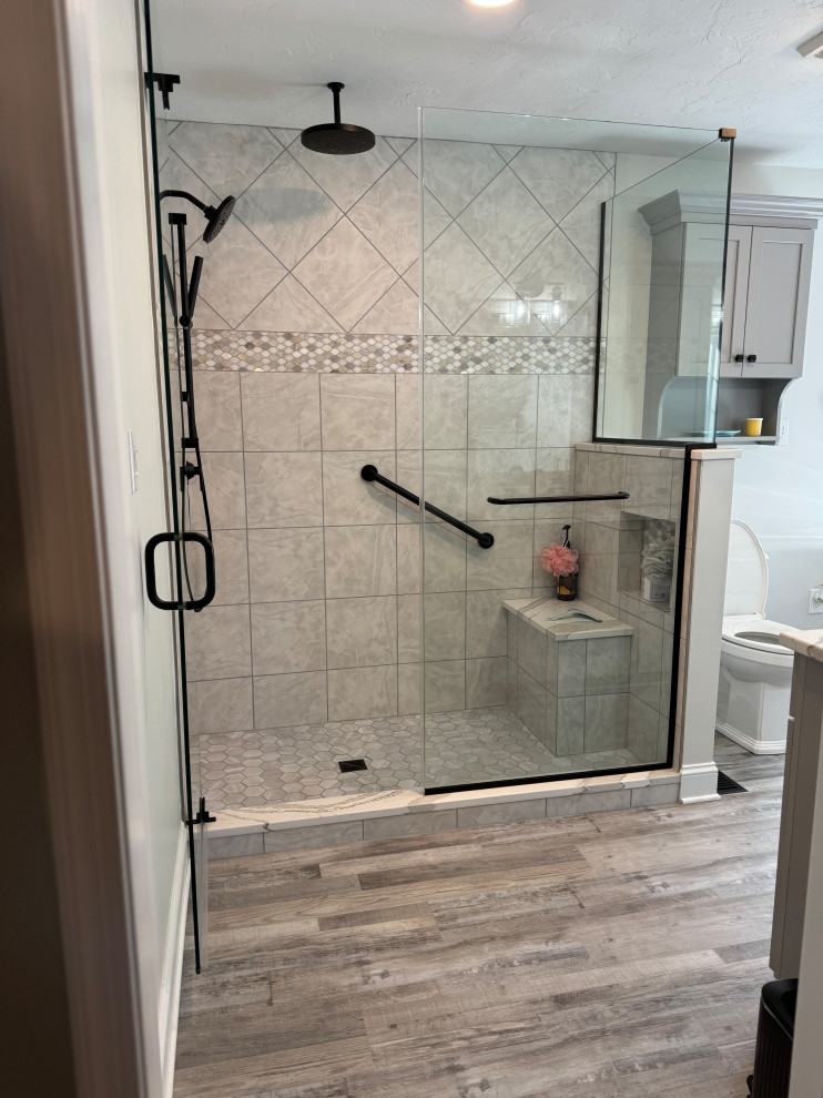 Luxury Bathroom Remodel with Custom Walk-In Shower & Freestanding Bathtub